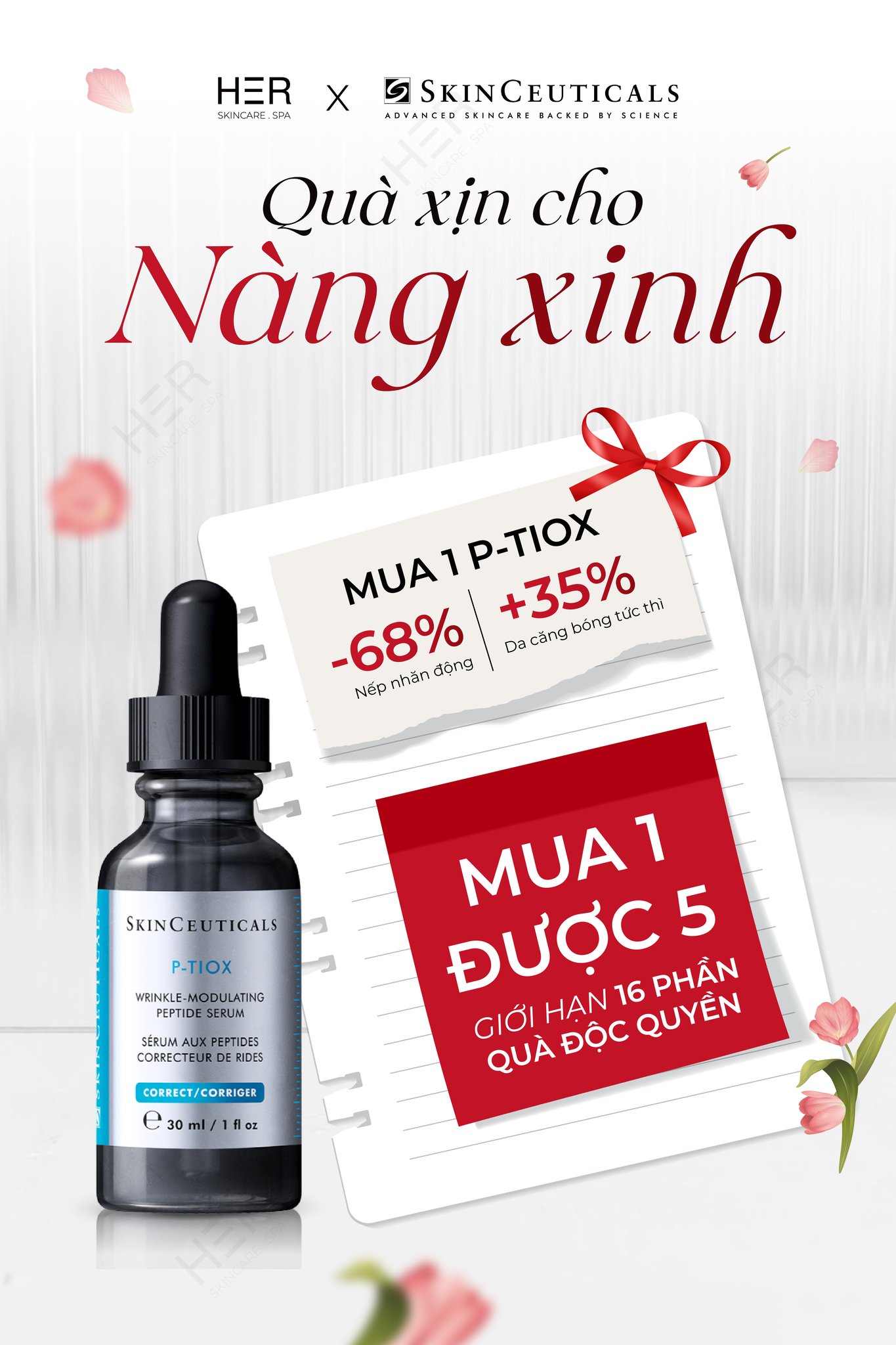 HER Premium Skincare Facebook ad: CƠ HỘI HIẾM CÓ: MUA 1 RINH TẬN…