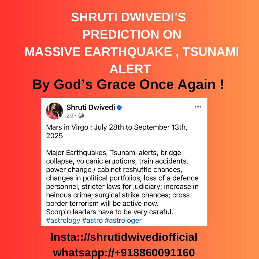 Shruti Dwivedii Facebook ad: Shruti Dwivedi’s Accurate Prediction Shocks the World!