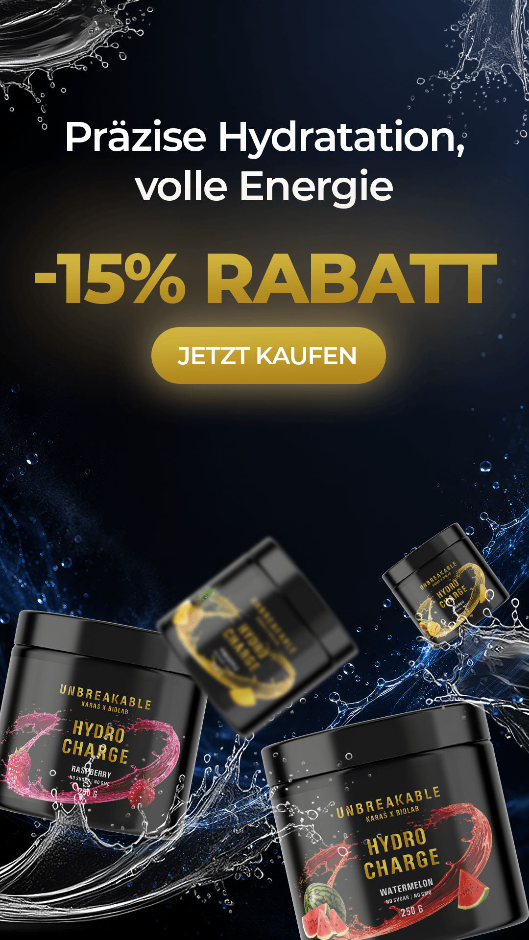 Biolabshop Facebook ad: Sei der Müdigkeit einen Schritt voraus.