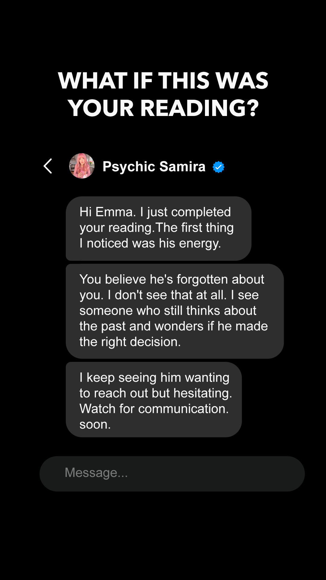 Psychic Samira Facebook ad