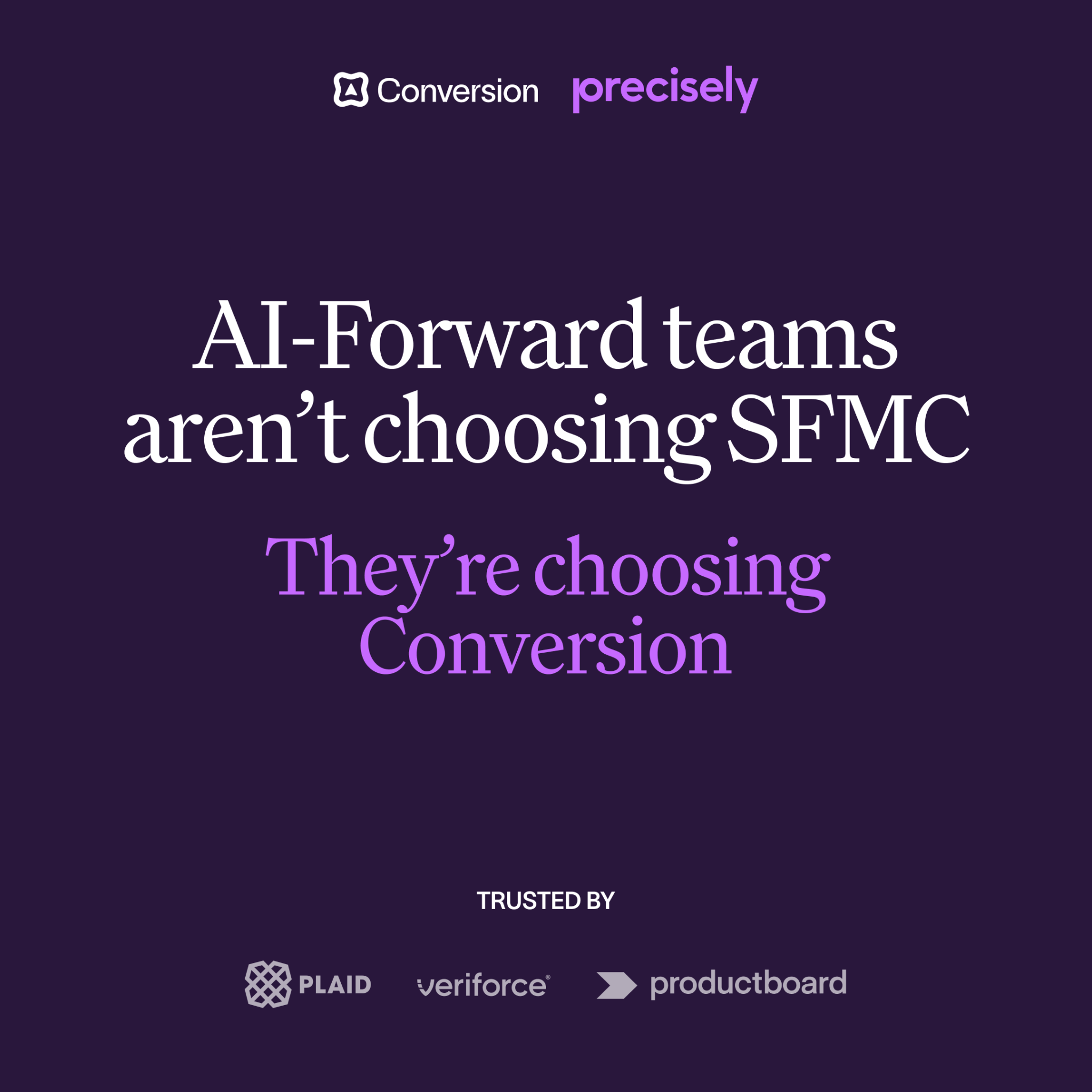 TryConversion Facebook ad: Conversion + Precisely