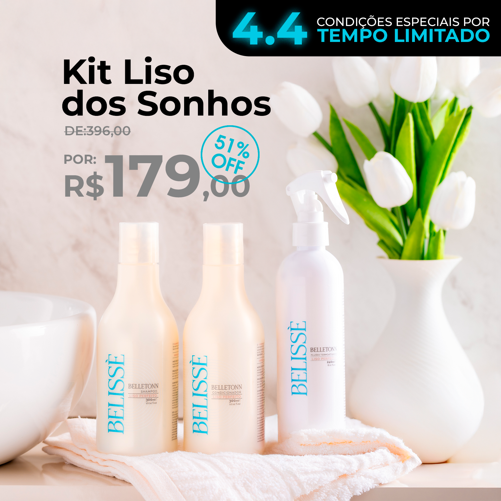 Belletonn Brazilian Cosmetics Facebook ad: POR R$179,00