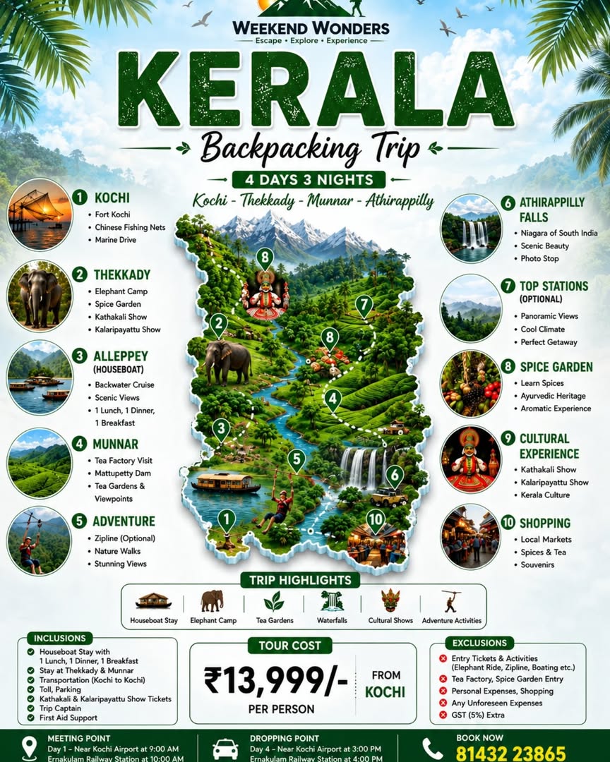 Weekendwonders tours and travels Facebook ad