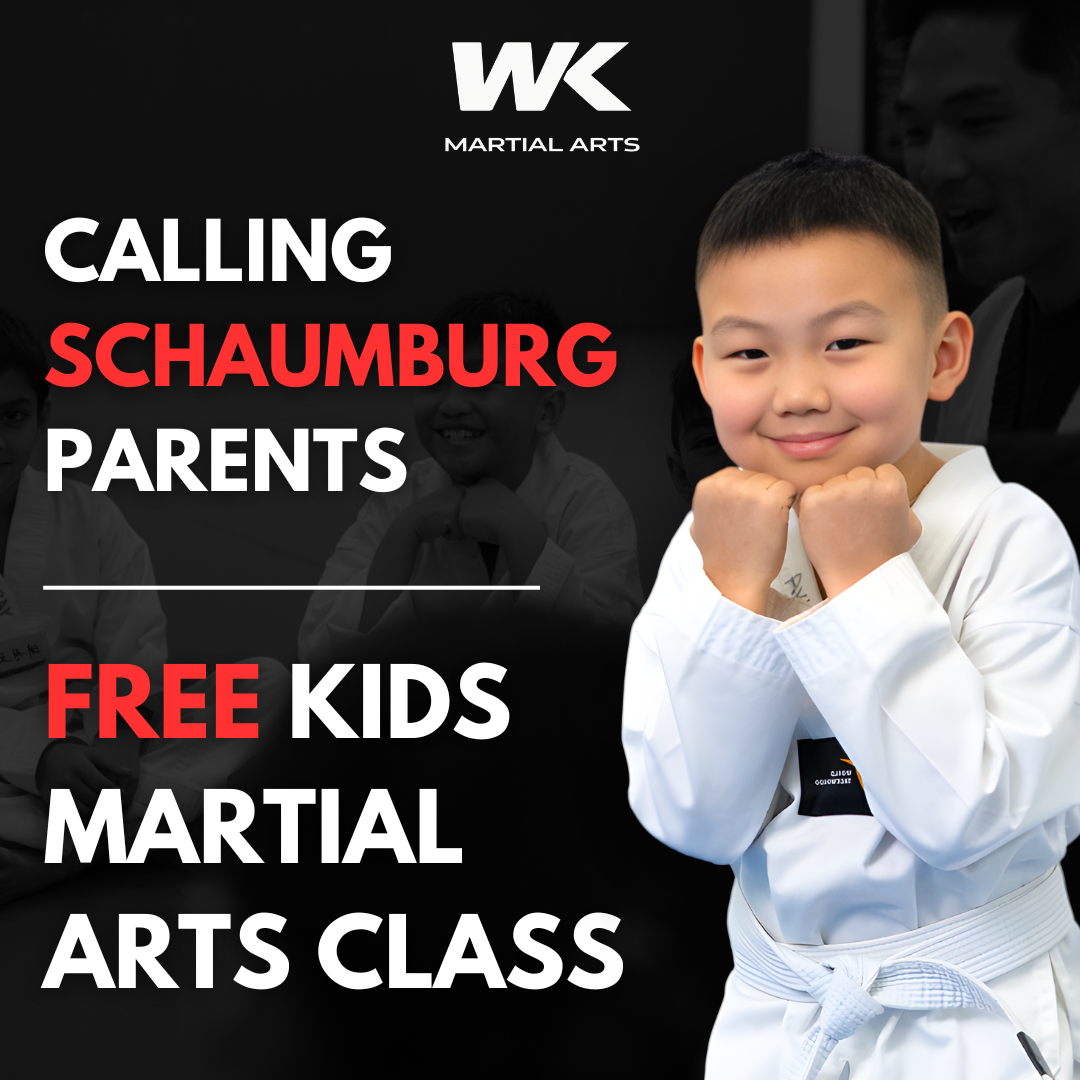 WK Martial Arts - Taekwondo Schaumburg Facebook ad: Kids Martial Arts (Ages 4+) | Free Trial Pass