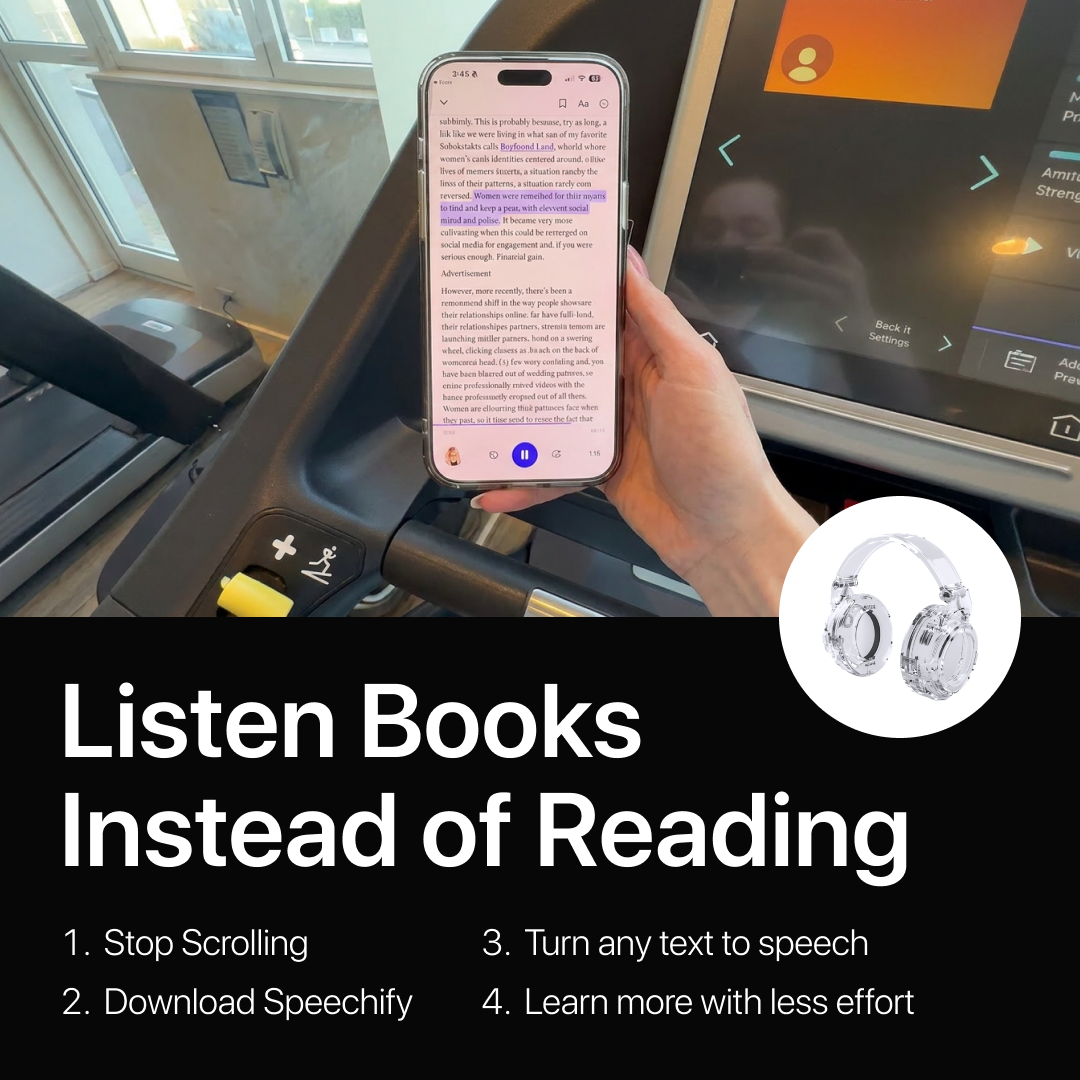 Speechify Facebook ad