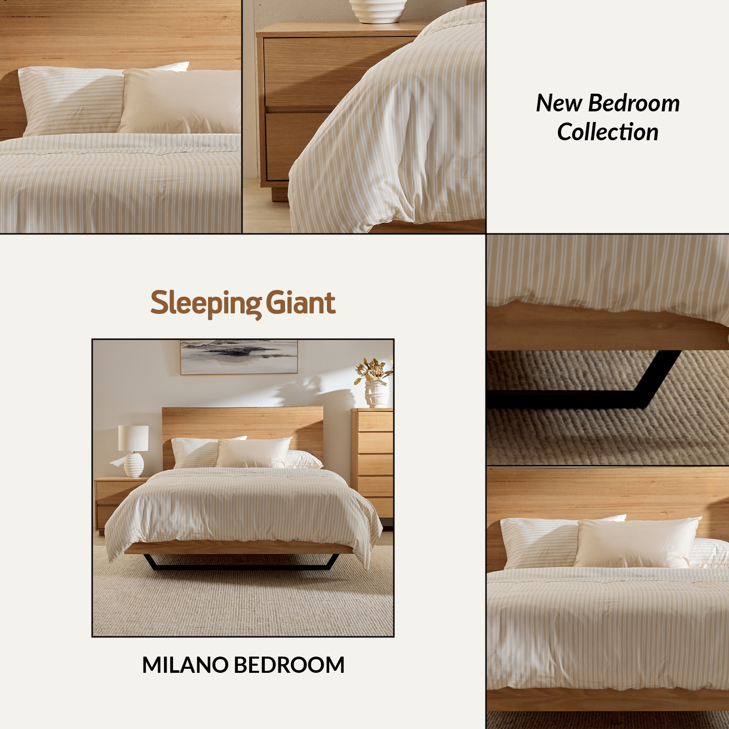 Sleeping Giant Australia Facebook ad: Introducing our newest bedroom collections at Sleeping…