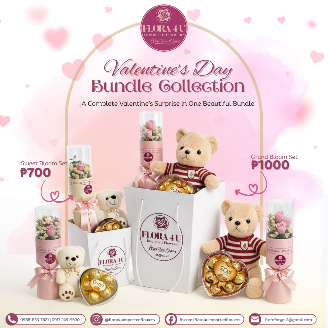 Flora 4U Imported Flowers Facebook ad: This Valentine’s Day, give love in a BUNDLE.
