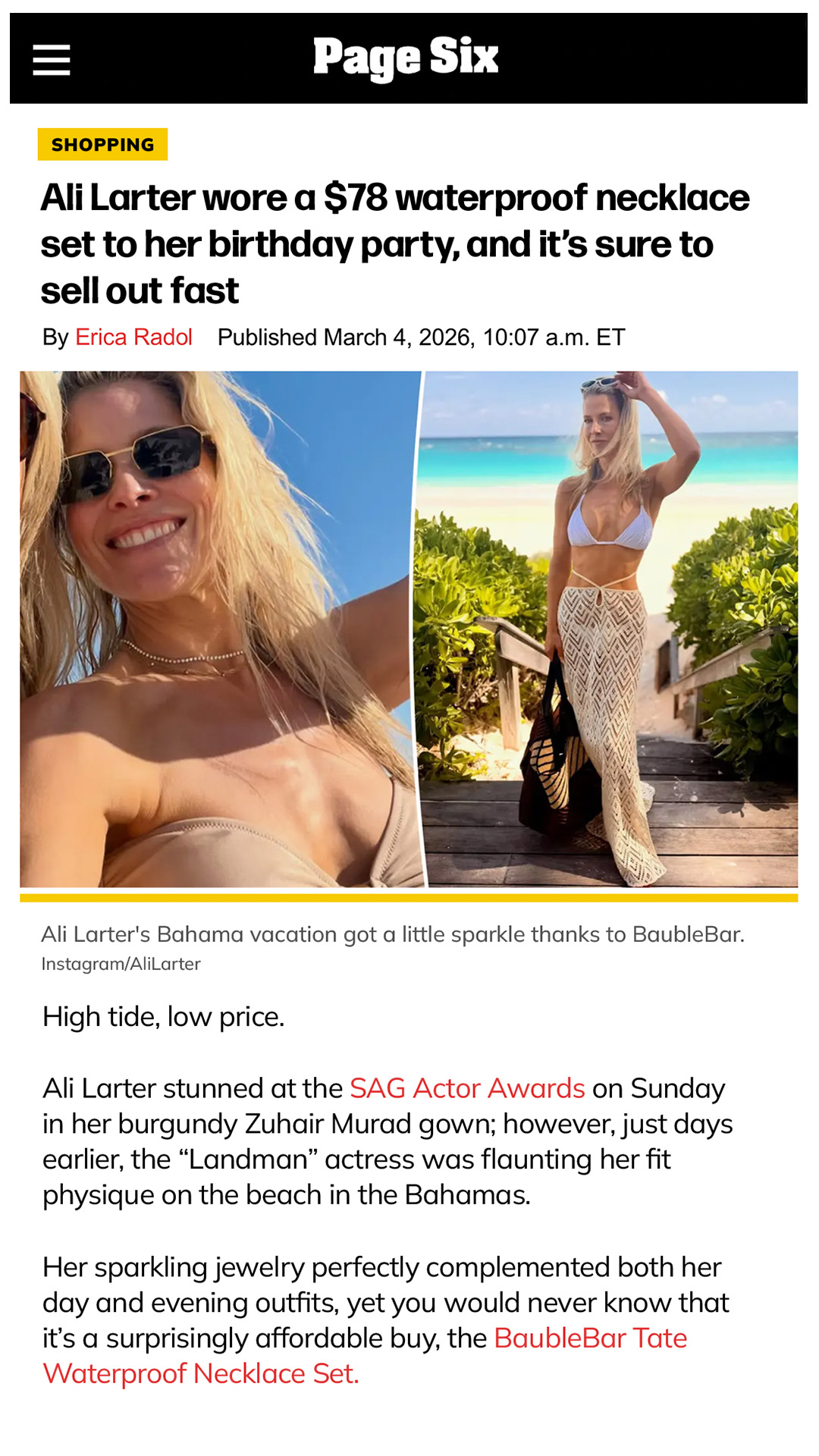 BaubleBar Facebook ad