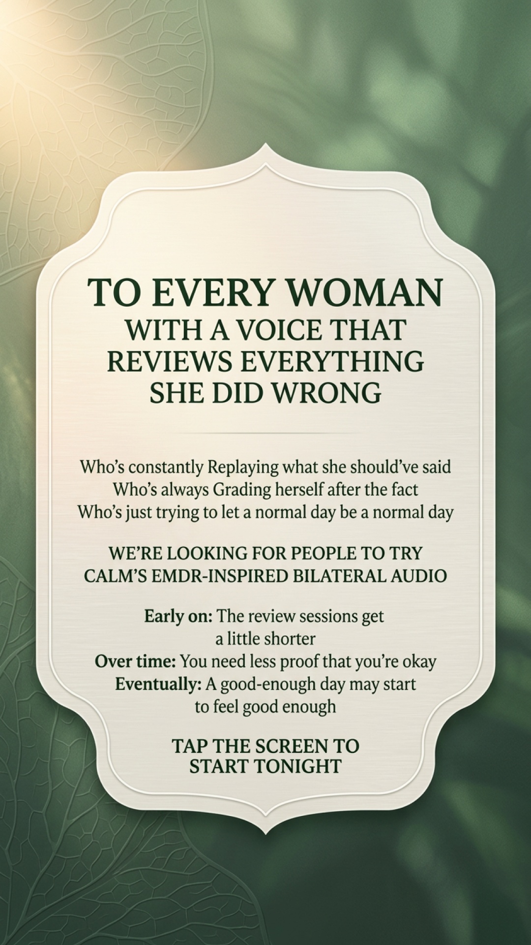 Calm Facebook ad