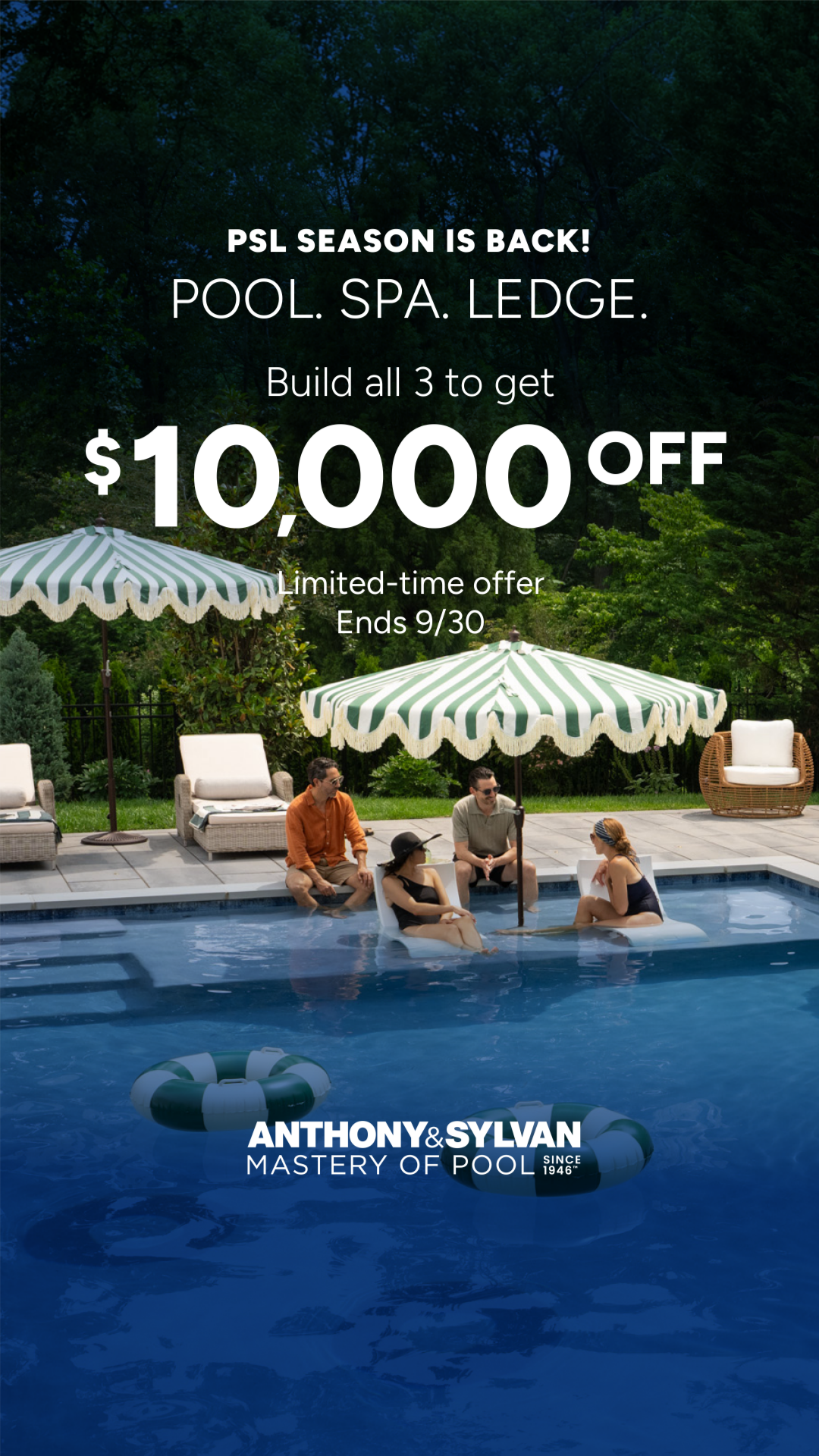 Anthony & Sylvan Pools Facebook ad