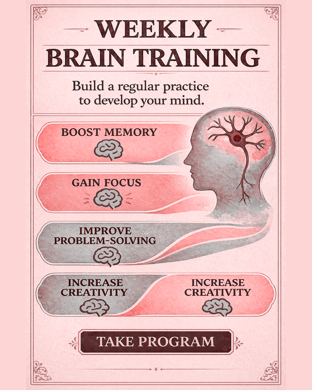 Create your growth path Facebook ad: Train Your Brain for Growth
