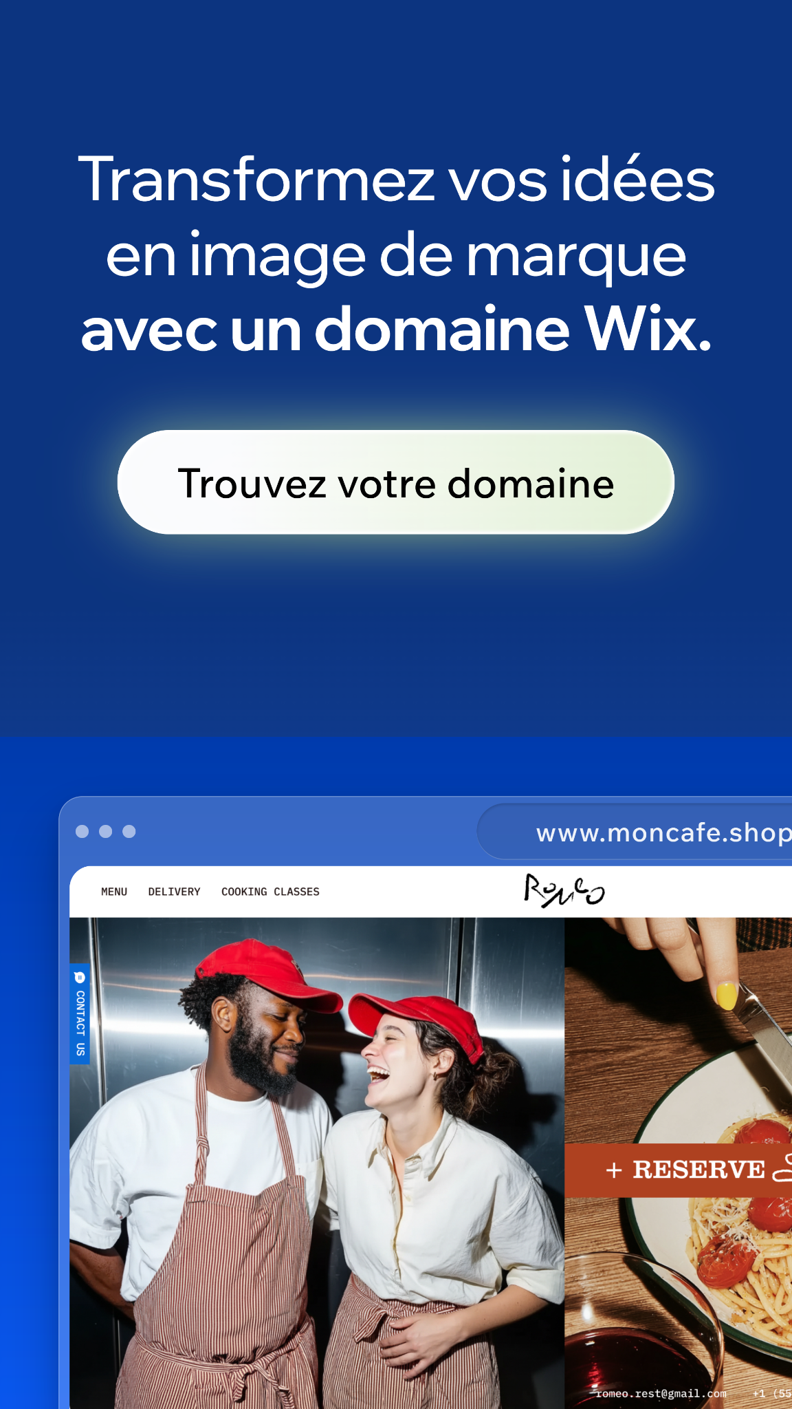 Wix Facebook ad