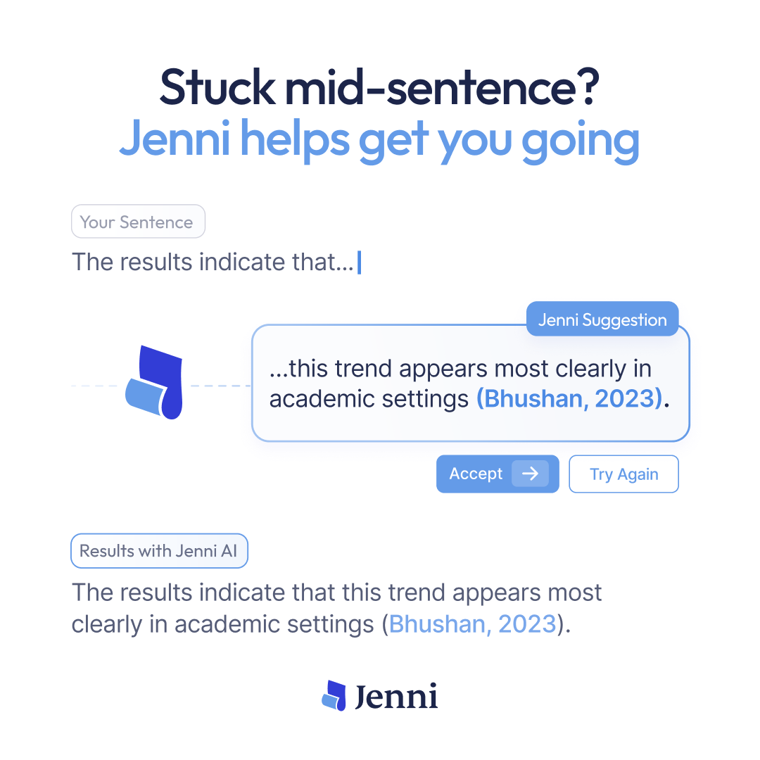 Jenni AI Facebook ad