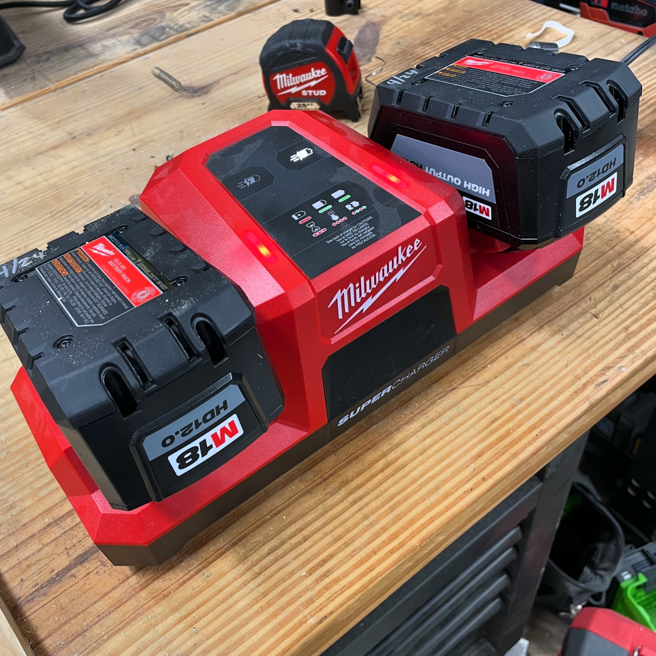 Milwaukee Tool Facebook ad: M18 Dual Bay Simultaneous Super Charger