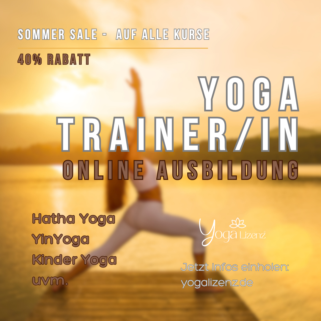 Yogalizenz.de Facebook ad: SOMMER SALE 2026, 40 % Rabatt auf alle Ausbildungen