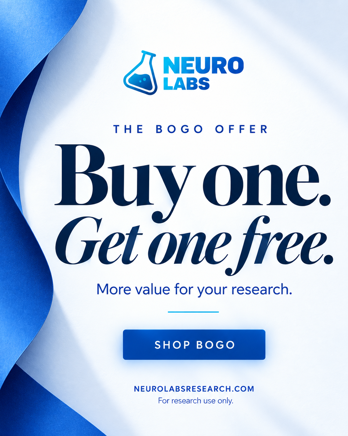 NL Facebook ad: NeuroLabs, Premium Research Peptides | ≥99% COA-Tested USA