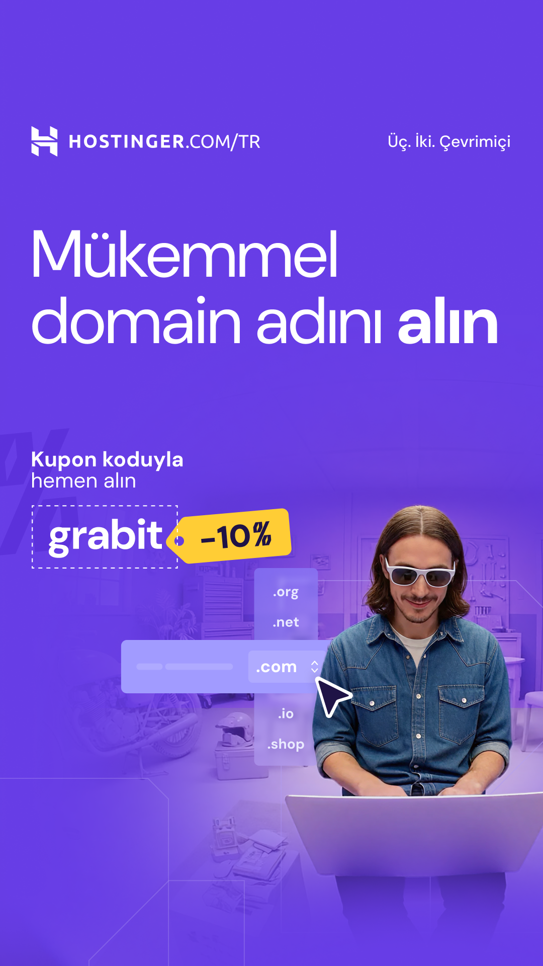 Hostinger Facebook ad: Benzersiz bir domain adıyla öne çıkın