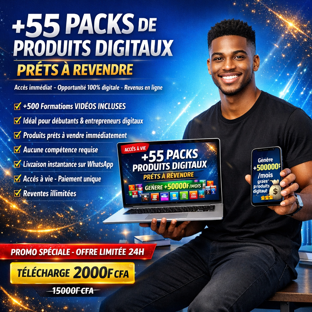 Digital Shop Facebook ad: 500.000 FCFA par mois grâce à la vente des produits digitaux