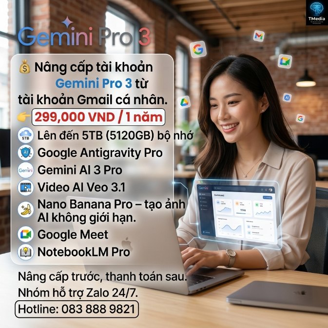 GeminiPro 365 Facebook ad: TRẢI NGHIỆM GEMINI 3 PRO(New 2026), FULL TÍNH…