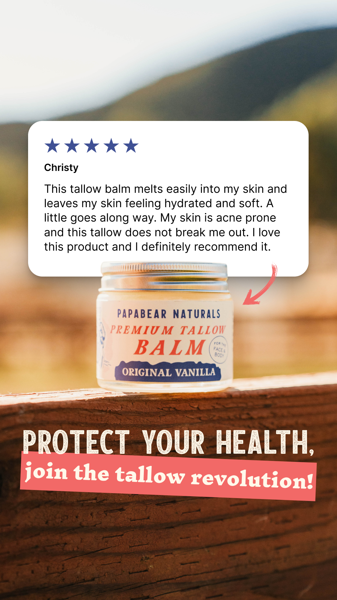 Papabear Naturals Facebook ad