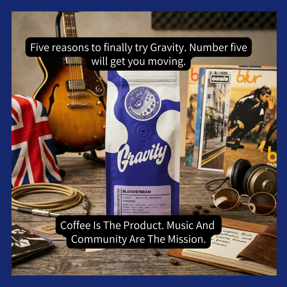 Gravity Calgary Facebook ad: Your morning coffee should do more than wake…