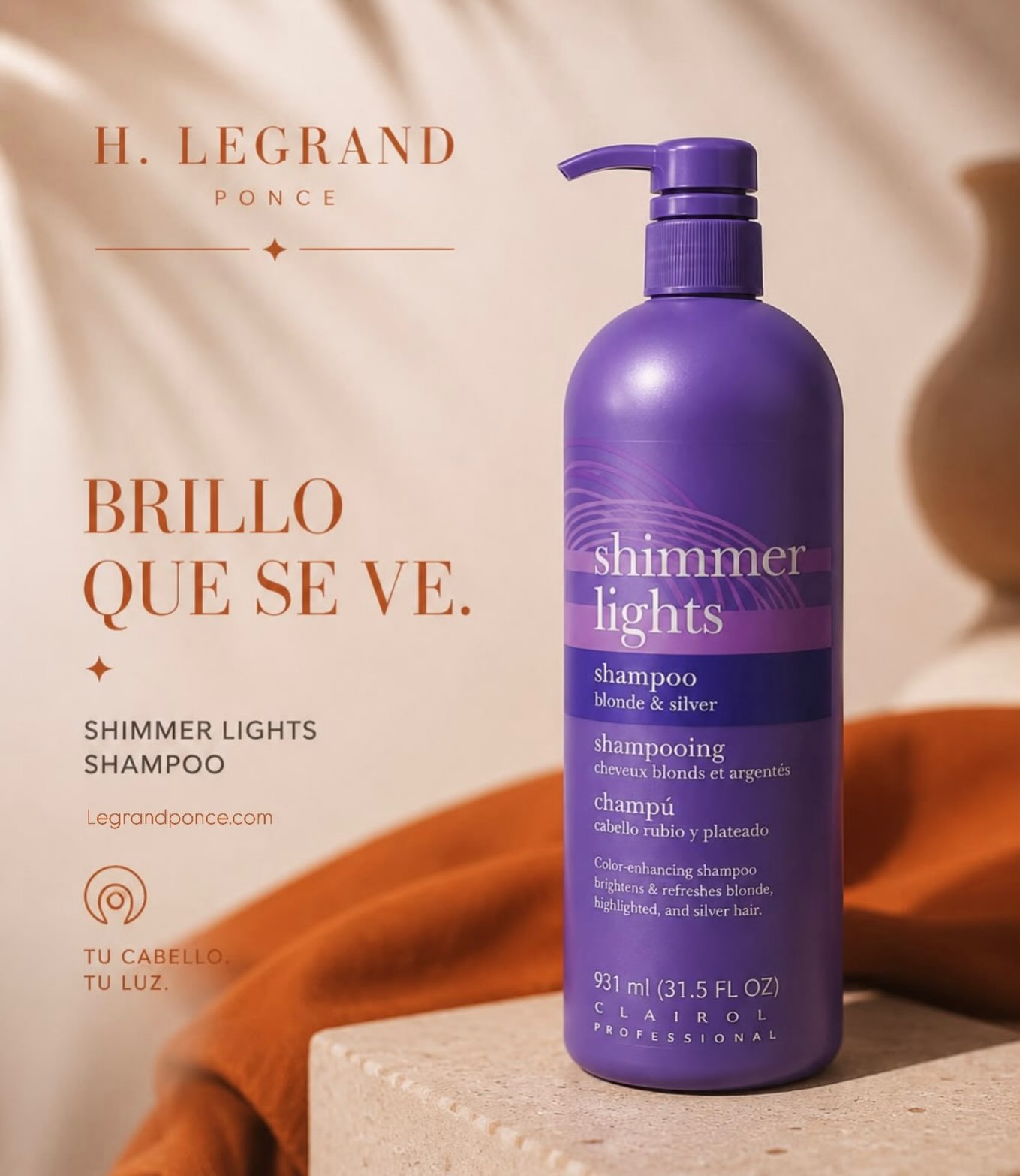 H. Legrand Beauty Supply Ponce Facebook ad: Shimmer Lights Blonde & Silver Shampoo | Legrandponce.com