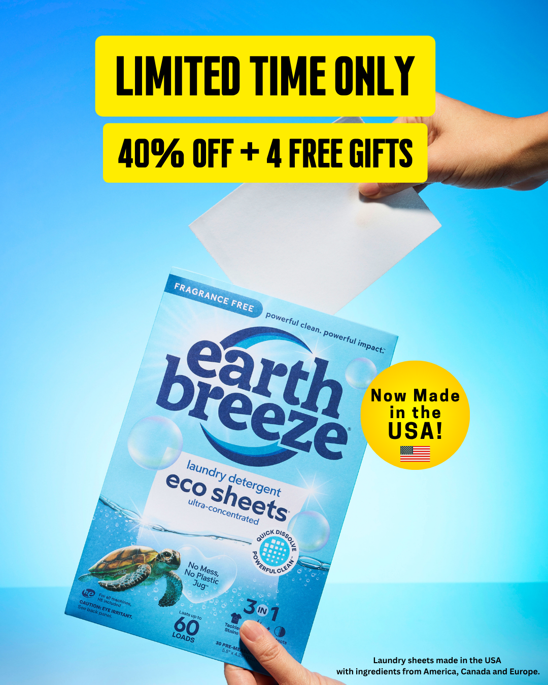 Earth Breeze Facebook ad