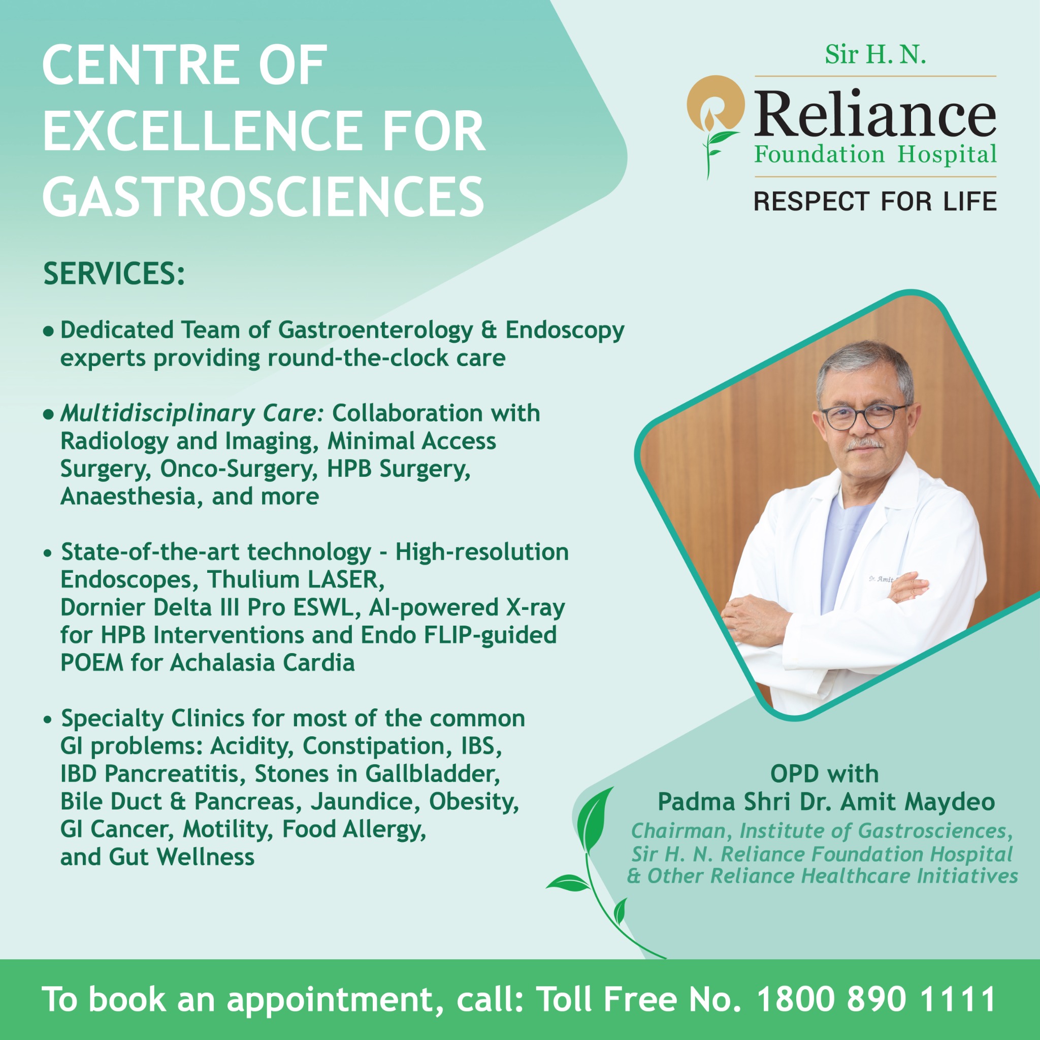 Sir H N Reliance Foundation Hospital and Research Centre Facebook ad