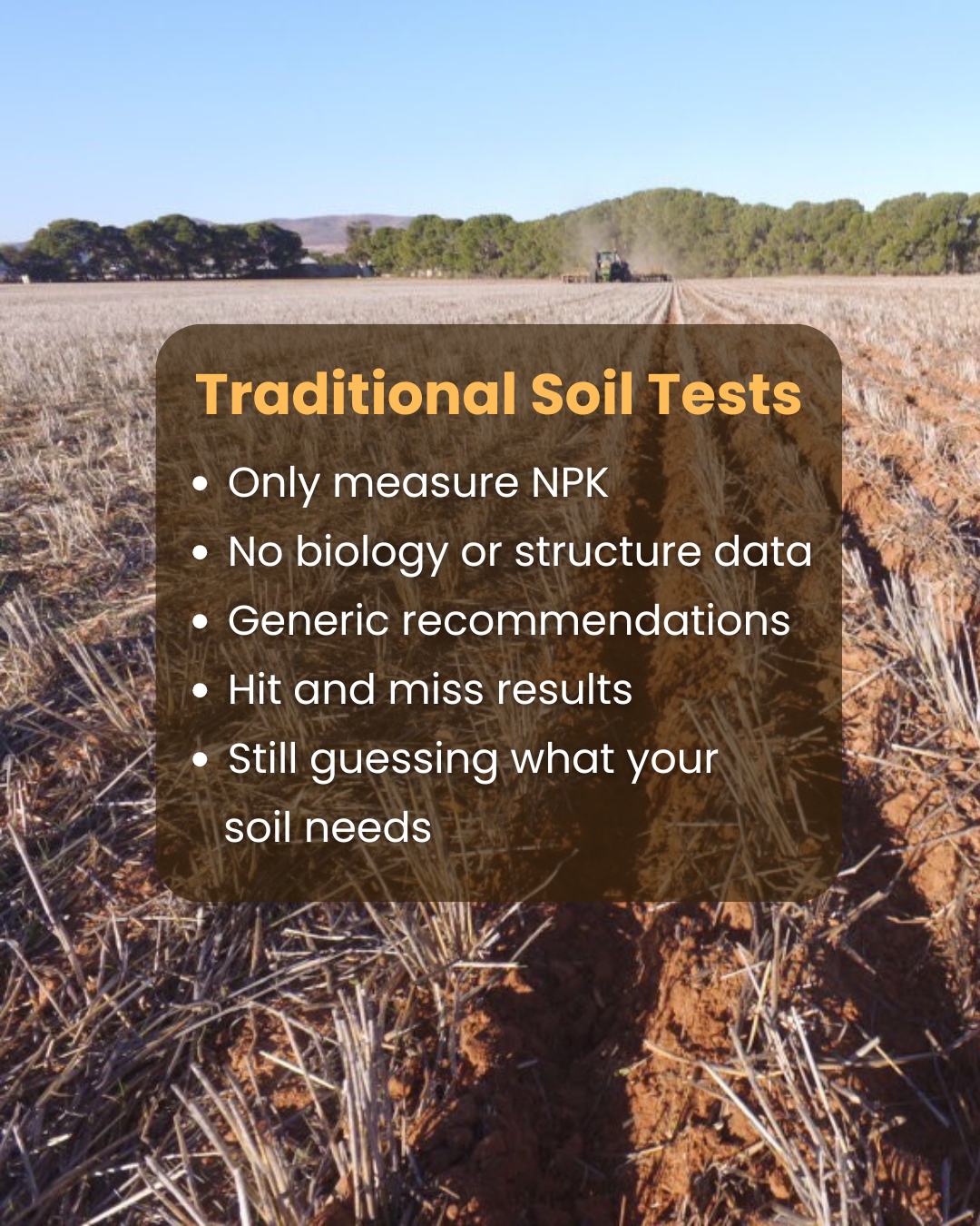 Soil Management Systems Facebook ad: Traditional soil tests show N, P and K…