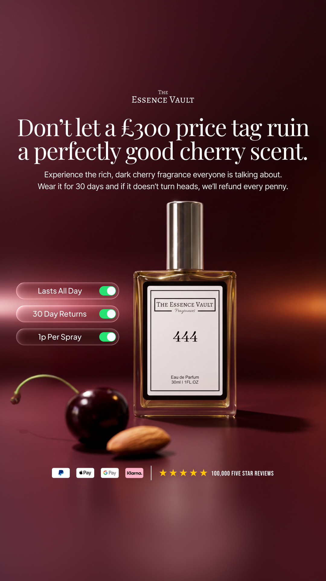 The Essence Vault Facebook ad