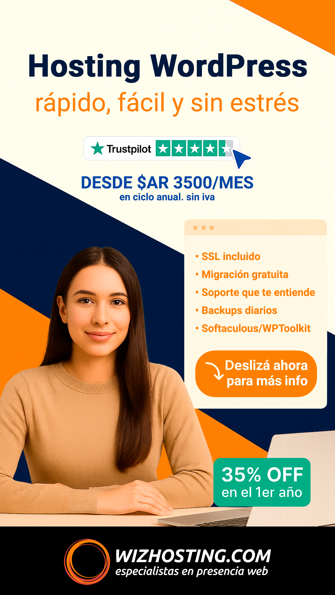 WizHosting Facebook ad: WizHosting: Web Hosting cerca tuyo