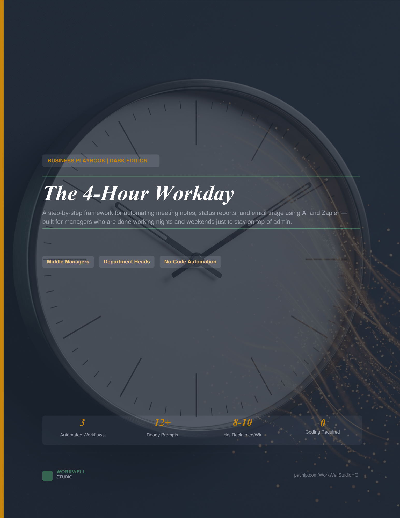 WorkWell Studio Facebook ad: Your admin on autopilot. Your evenings back.