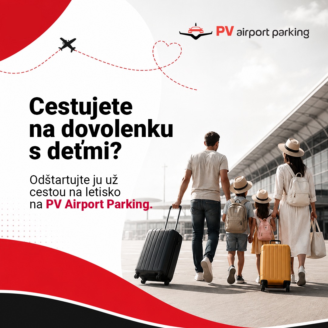 PV Airport Parking Bratislava Facebook ad: Každý rodič vie, že dovolenka s deťmi sa…