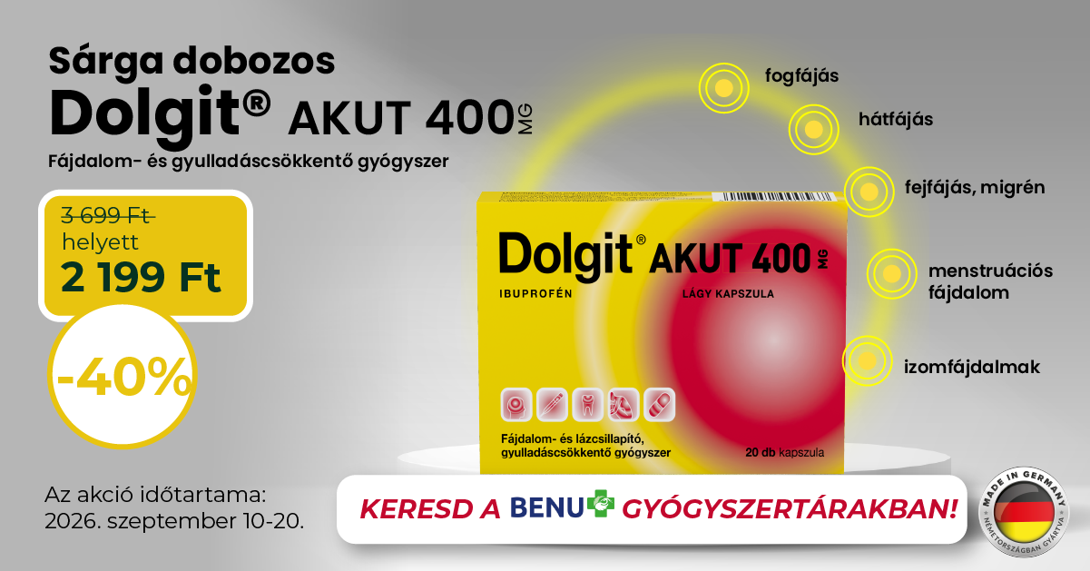 Dr. Theiss - gyógymódok a természet erejével Facebook ad: Dolgit Akut 400mg (20 db)