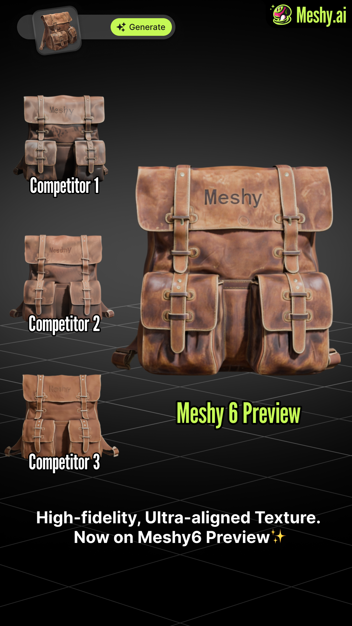 Meshy Facebook ad