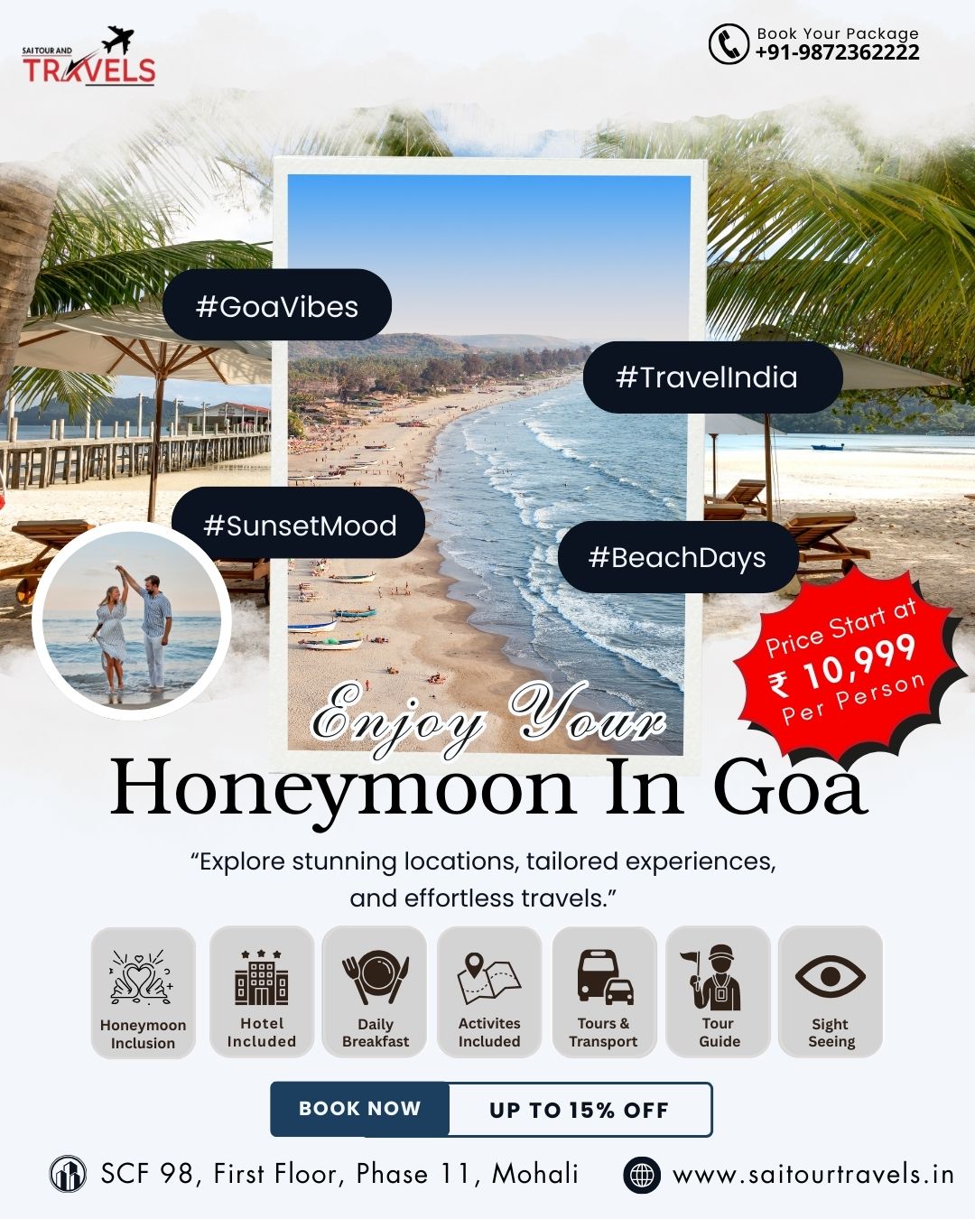 Sai Holidays Facebook ad: Explore Incredible India with Your Family!