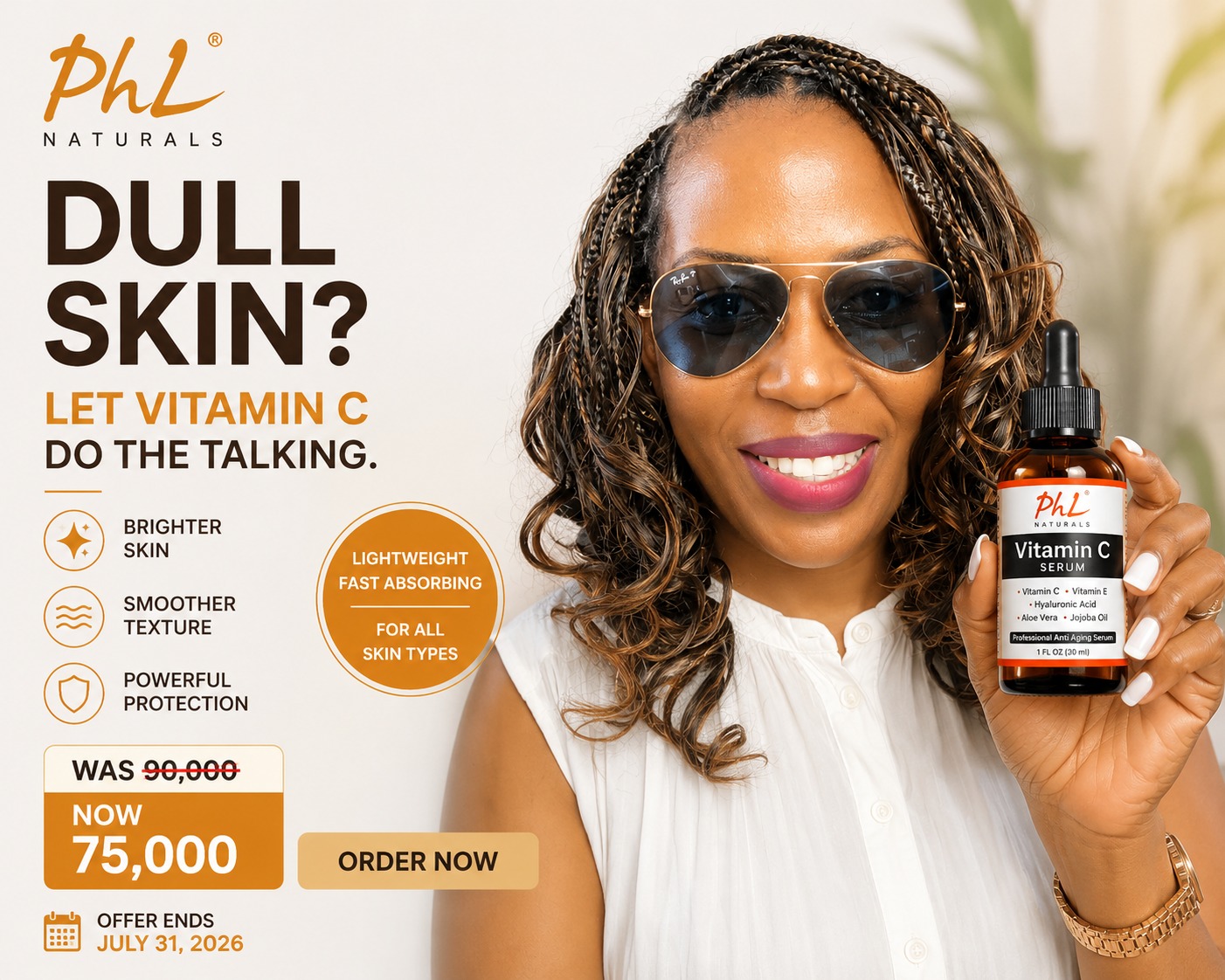 PHL Naturals -Uganda Facebook ad: Your glow starts with the right skincare knowledge.