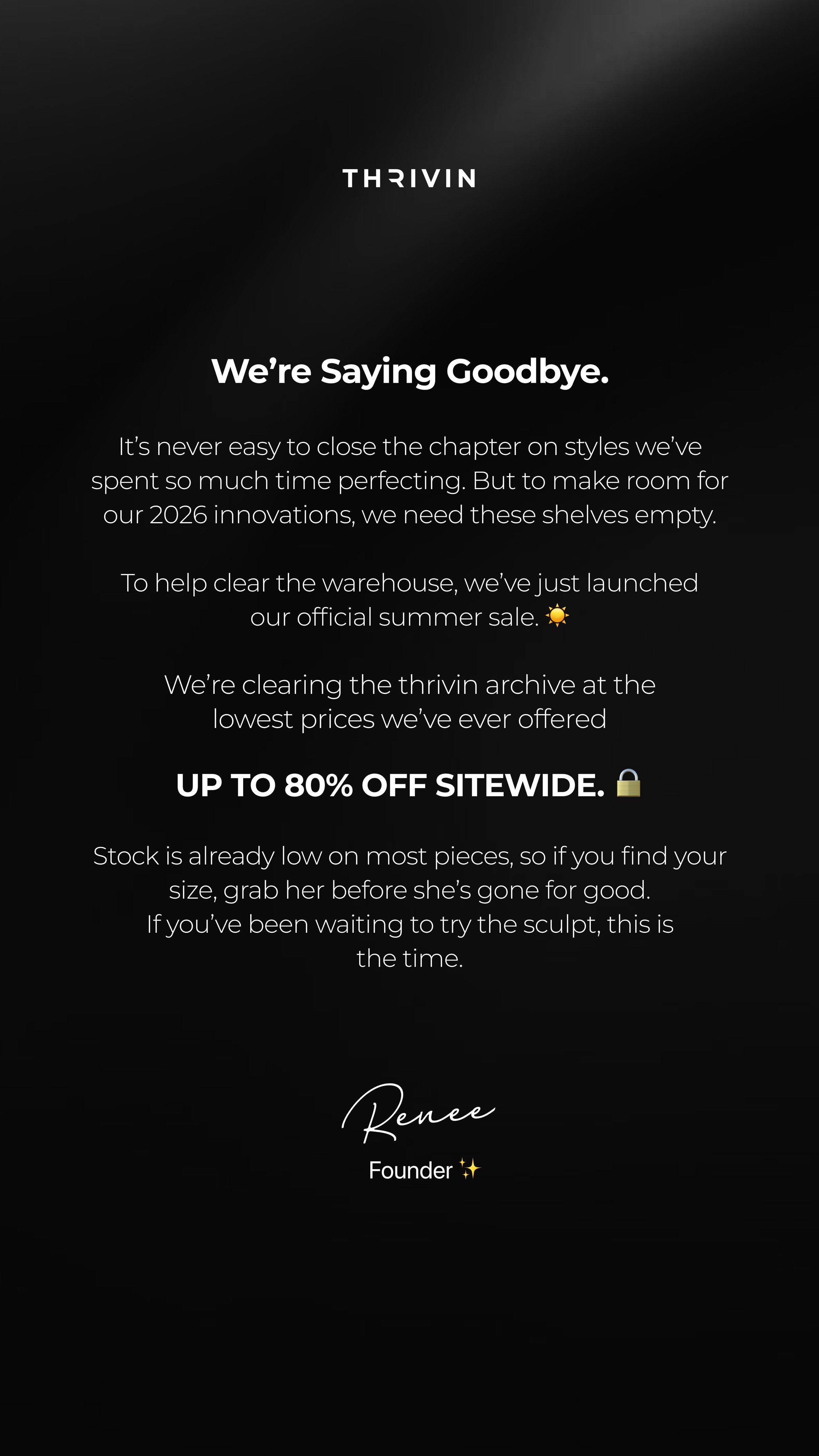 Thrivingymwear Facebook ad