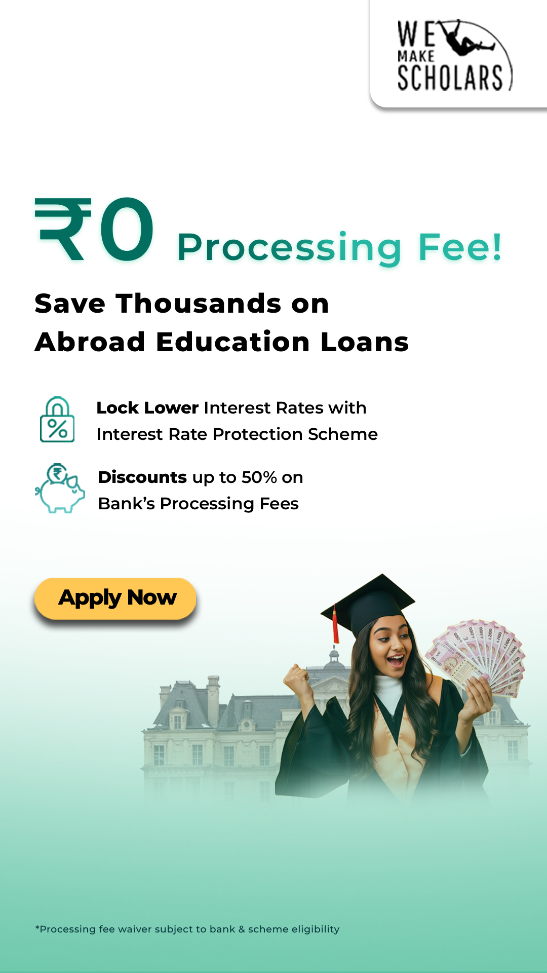 WeMakeScholars.com Facebook ad from Jan 20, 2026
