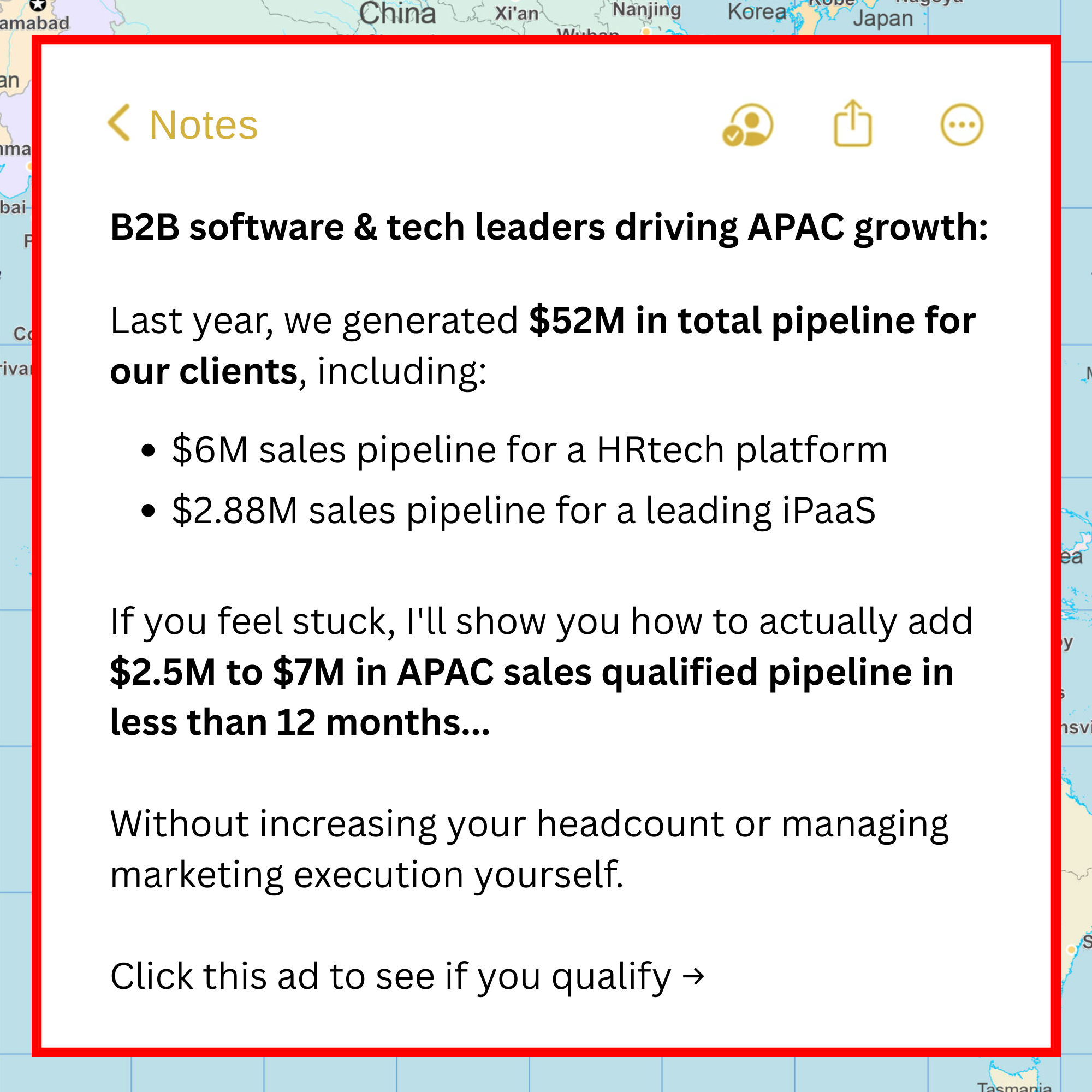 Stirling Marketing Facebook ad: Guaranteed $2.5M - 7M+ USD in sales qualified pipeline or…