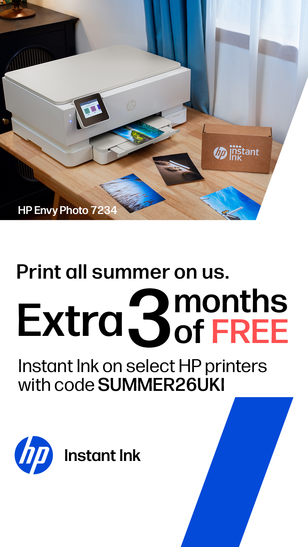 Argos Facebook ad: Extra 3 months Instant Ink