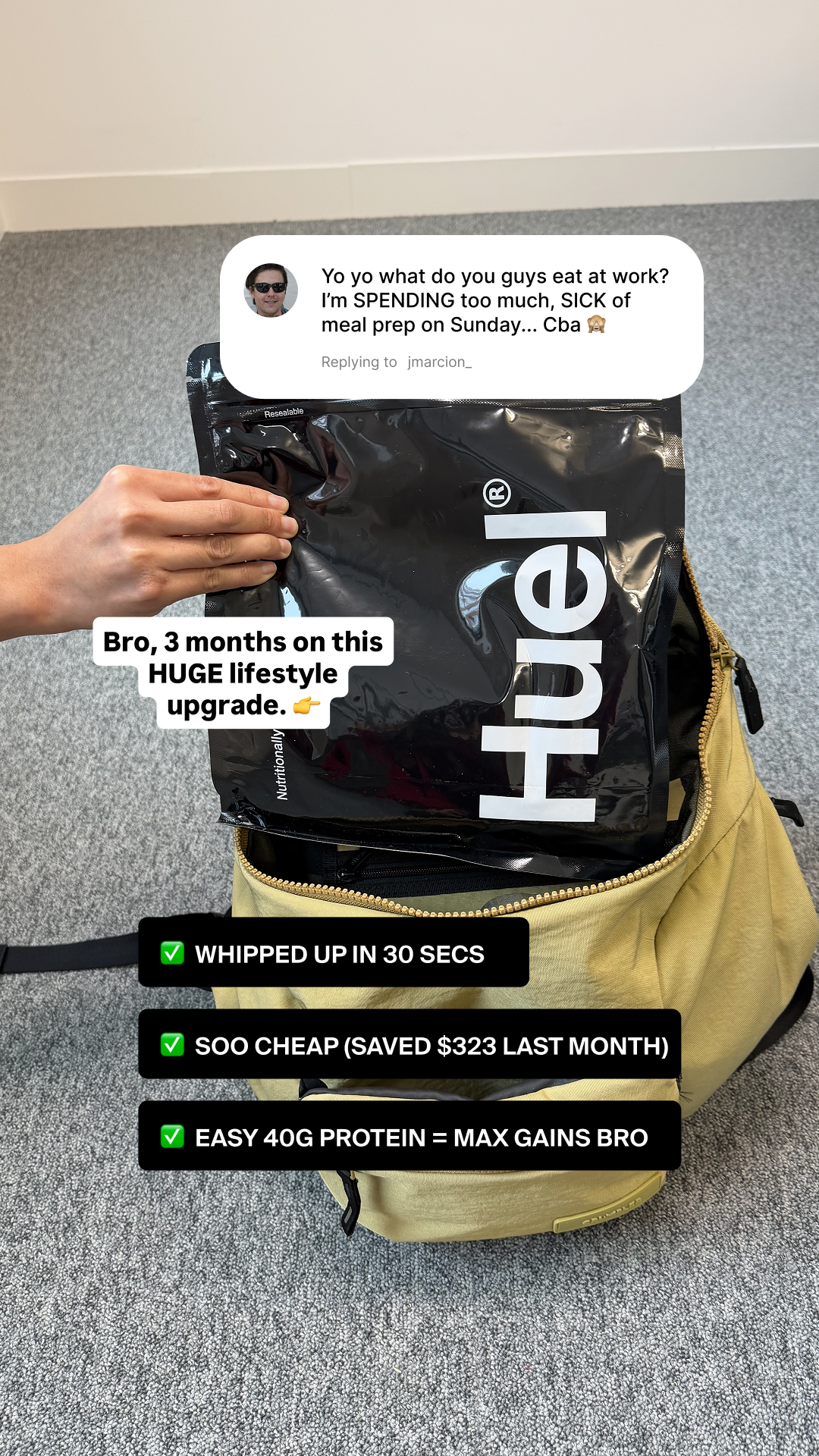 Huel Facebook ad