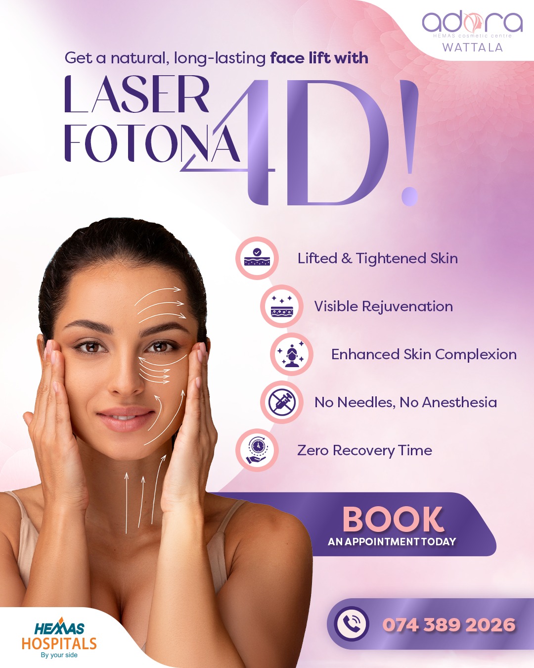 Adora Cosmetic Centre Wattala Facebook ad: Lift, tighten, and rejuvenate your skin naturally with…
