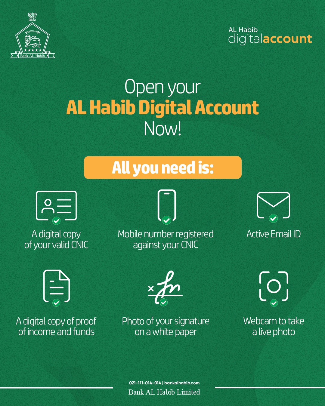 Bank AL Habib Limited Facebook ad