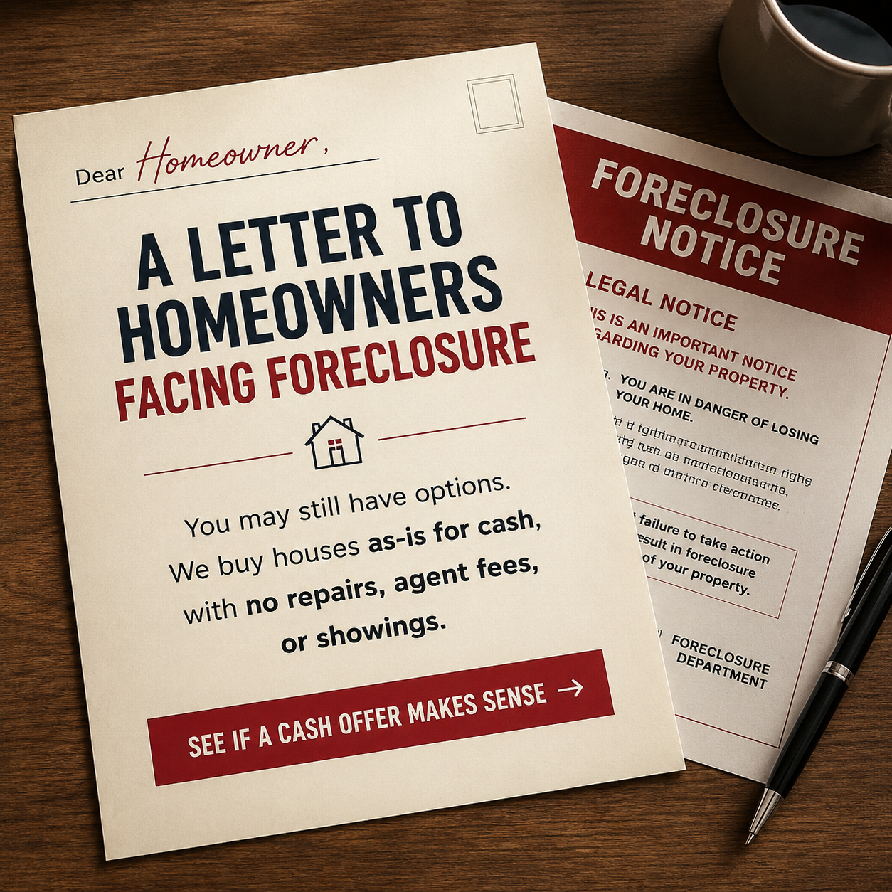 McKay REI Facebook ad: Distressed Property? We buy fast