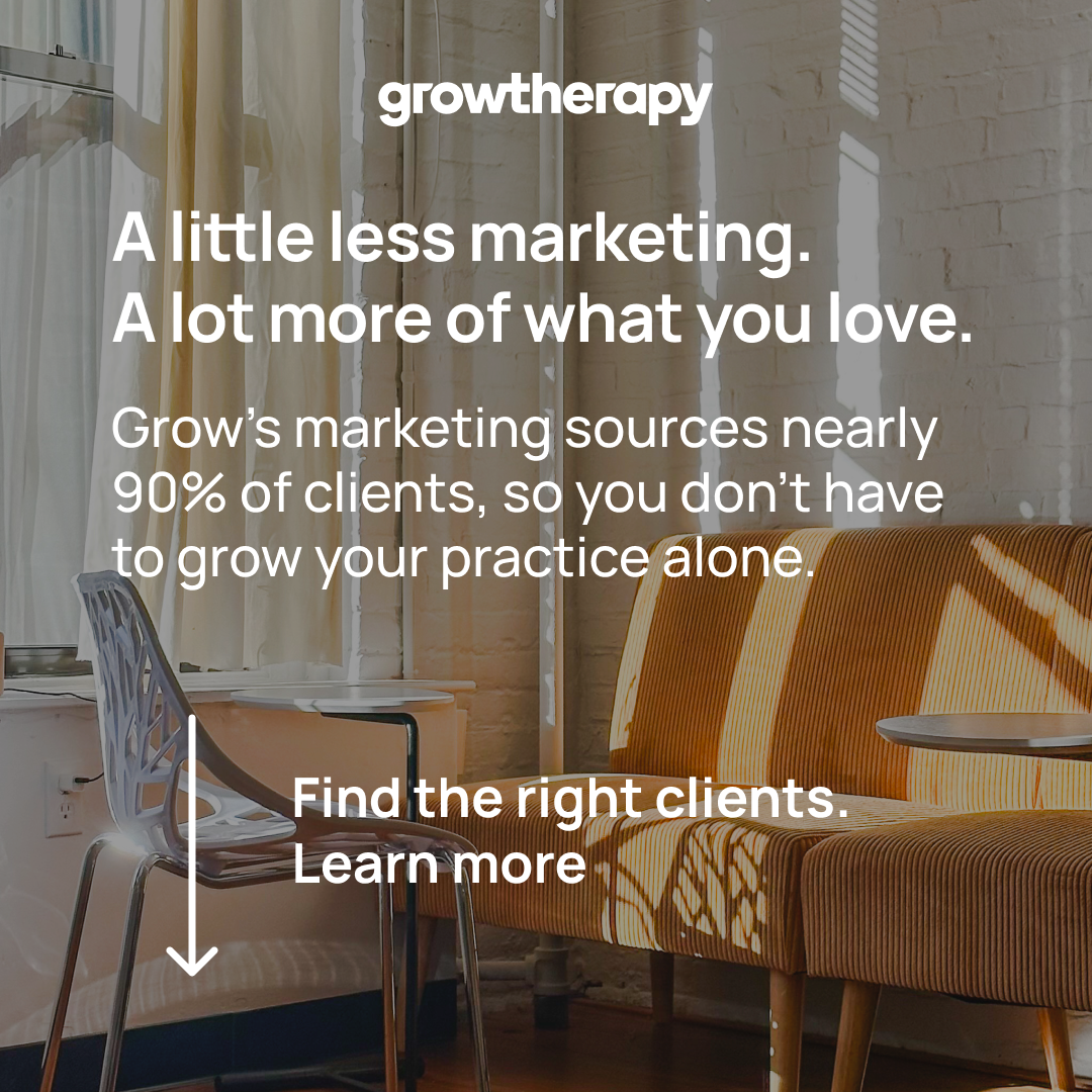 Grow Therapy Facebook ad