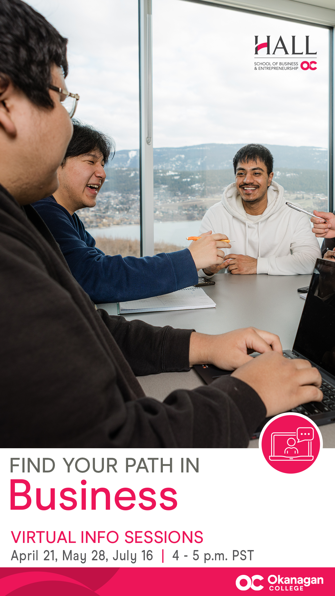 Okanagan College Facebook ad from Apr 7, 2026