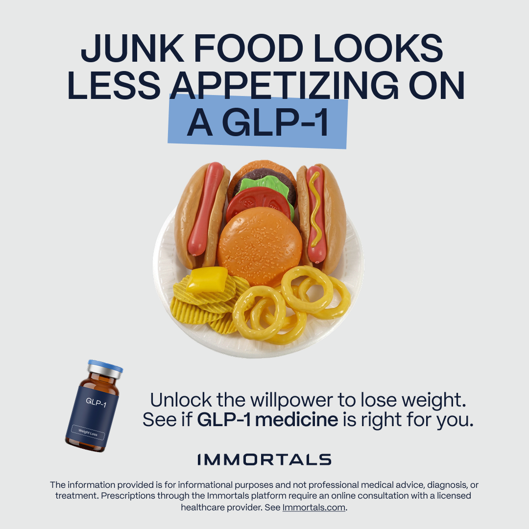 Immortals Longevity Facebook ad: Prescriptions to support longevity.