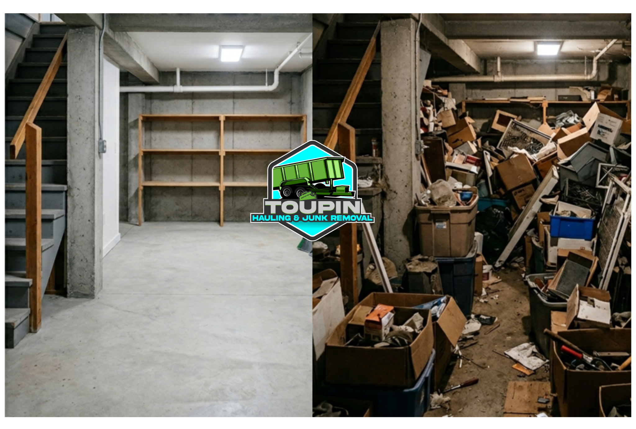 Toupin Hauling & Junk Removal Facebook ad: Same Day Removal Service
