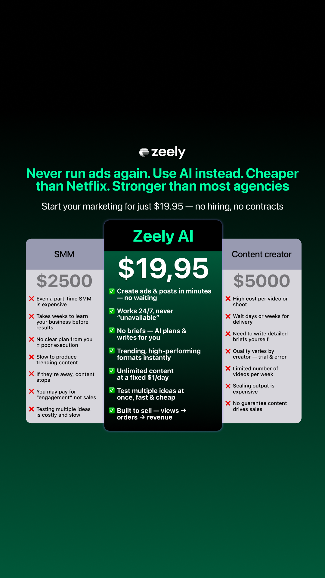 Zeely Facebook ad